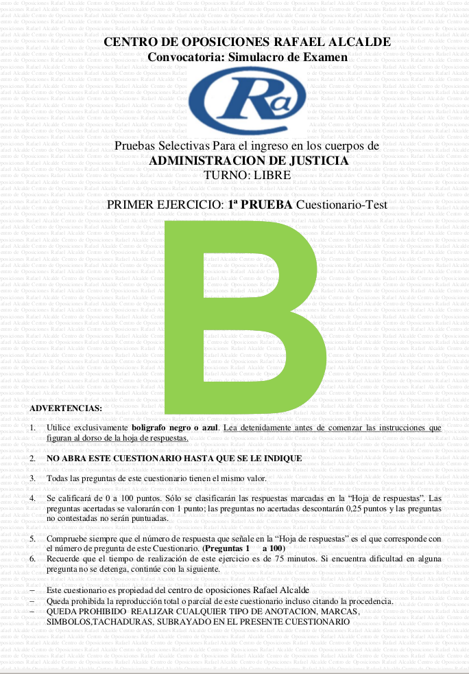 Examen Justicia Plantilla b