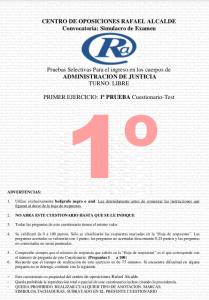 Examen Justicia - 1º Ejercicio